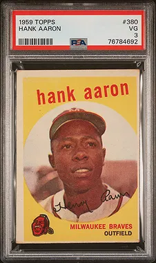 1959 Topps Hank Aaron #380 PSA 3 VG - Milwaukee Braves
