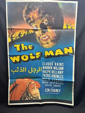 The Wolf Man original vintage movie poster - Lon Chaney