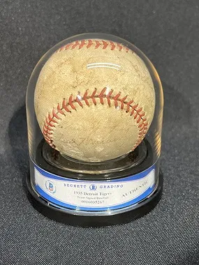 1935 Detroit Tigers Beckett-graded authentic game-used baseball