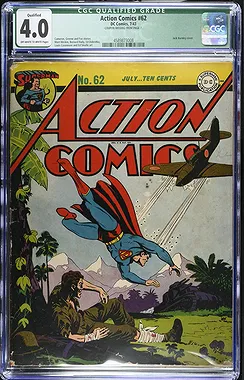 Action Comics #62 CGC 4.0 Qualified - Superman war cover