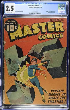 Master Comics #33 CGC 2.5 - Captain Marvel Jr. Swats the Swastika