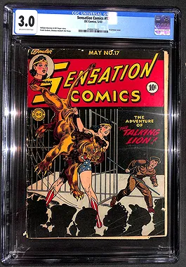 Sensation Comics #17 CGC 3.0 - Wonder Woman Talking Lion