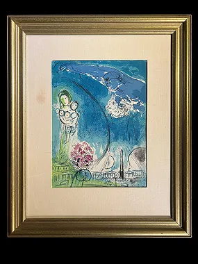 Marc Chagall framed lithograph print
