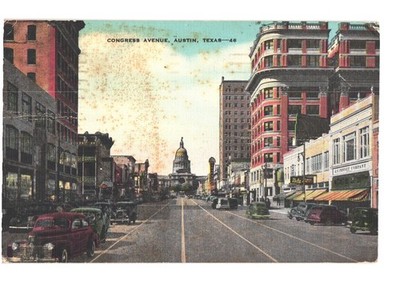 E. C. Kropp Co. 1942 Postcard Congress Avenue Austin TX Military Postmark