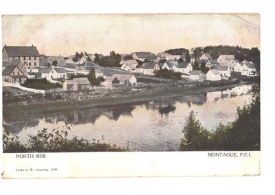 Montague PEI Canada North Side River Town W Cumming Photo Printed Postcard 1910s