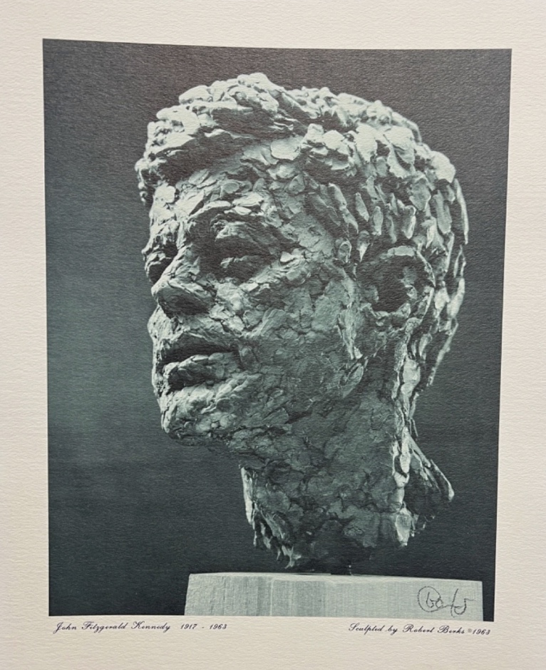 Robert Berks (1922–2011) — John F. Kennedy Bust, Kennedy Center, Signed Print
