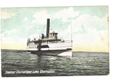Steamer Chateaugay Lake Champlain Ship Hugh C Leighton Postcard 1907 Andover VT